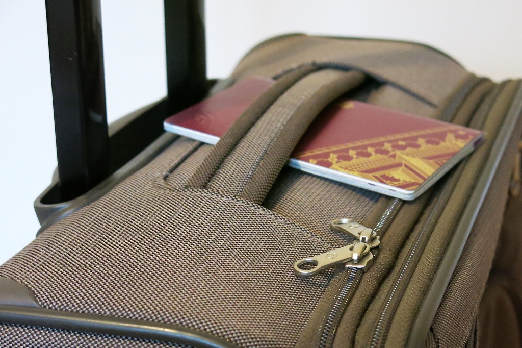 Resväska med pass